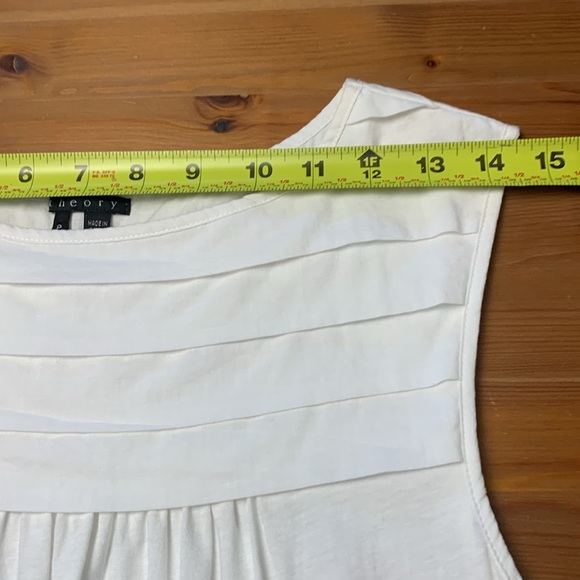 Theory Off White Tunic Style Sleeveless Summer Top - Picture 6 of 12